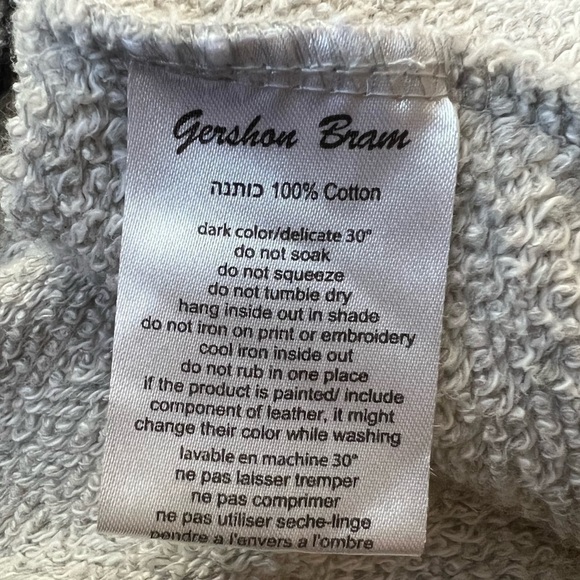 Gershon Bram Gray French Terry Patchwork Dress Small - Picture 10 of 12